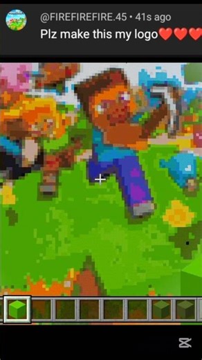 This Minecraft logo looks simple… until you see the magic happen 😳🔥 #minecraft #viral"