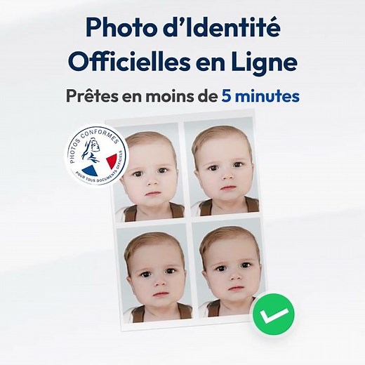 Créez la photo d'identité de votre bébé en ligne en seulement 5 minutes !