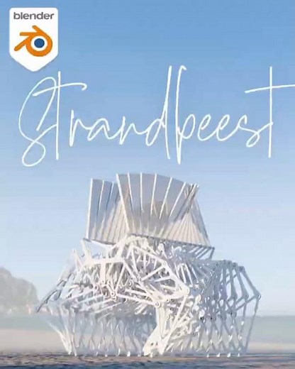 TUTORIAL OUT NOW! Strandbeest (by Theo Jansen) made in Blender #blender #rigging #tutorial