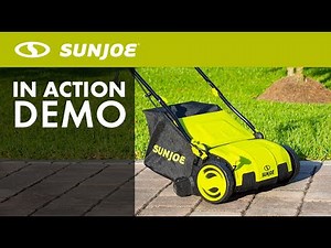 AJ805E - Sun Joe Electric Lawn Dethatcher with Collection Bag - Live Demo