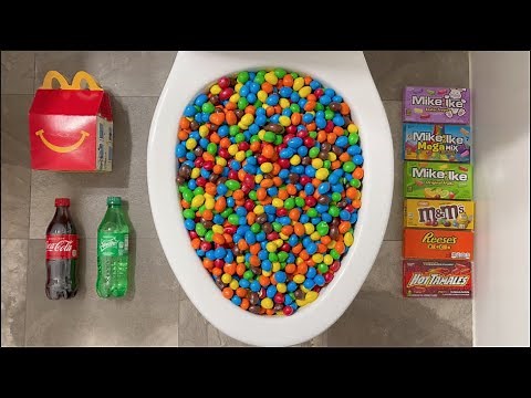 M&M's, McDonald's, Skittles and Pepsi in the Hole with Orbeez, Popular Sodas & Mentos