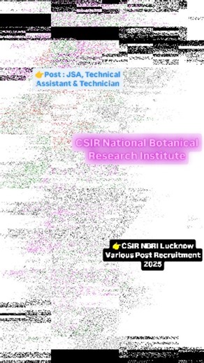 RojgarResult.com on Instagram: "CSIR National Botanical Research Institute 👉CSIR NBRI Lucknow Various Post Recruitment 2025 👉Post : JSA, Technical Assistant & Technician 👉Last Date : 02/06/2025 #SarkariResult #CSIR"