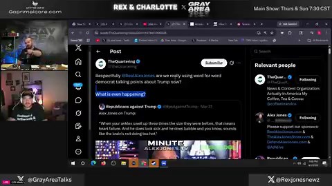 Rex Jones Calls Out TheQuartering To Debate Trump's Iran Disaster@rexjonesnewz @TheQuartering @graffanati19 @Timcast