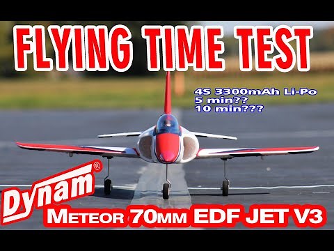 Dynam Meteor V3 Red 12-Blade 70mm EDF Jet Flying Time Test