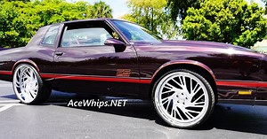 86 Chevy Monte Carlo SS on brushed 24" Asantis