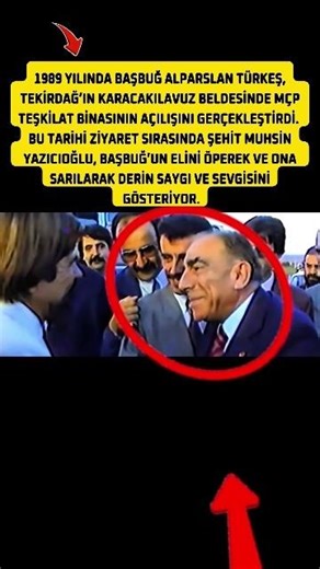 MUHSİN YAZICIOĞLU, BAŞBUĞ ALPARSLAN TÜRKEŞ’İN ELİNİ ÖPÜP SARILIYOR.