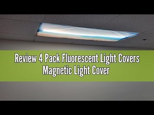 Review 4 Pack Fluorescent Light Covers Magnetic Light Cover Fluorescent Light Shade Panel Ceiling Li