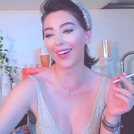 Beautiful smoking model