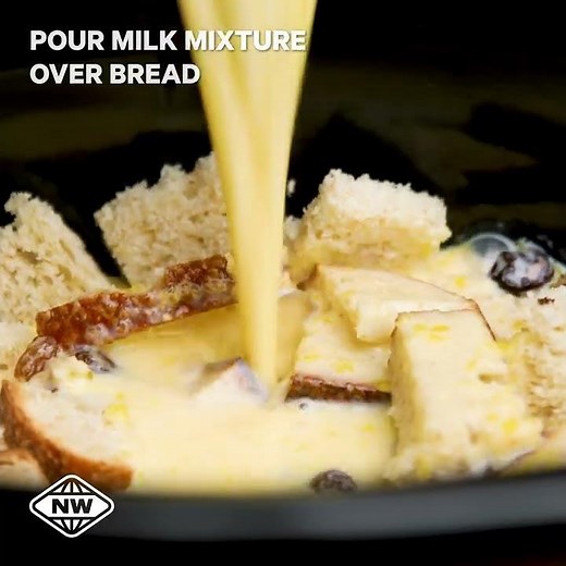 Slow cooker bread and butter pudding
