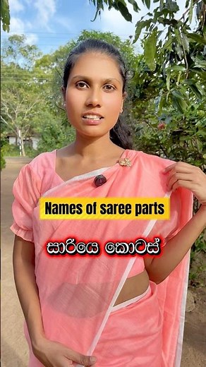 Parts of a saree සාරියක කොටස් #saree #learnenglish #parts #easylearning