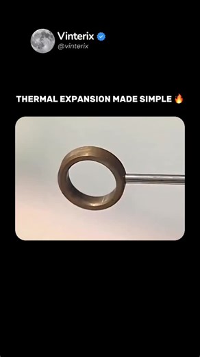 VINTERIX🇺🇸 on Instagram: "MIT professor Walter Lewin demonstrates how materials expand when heated and contract when cooled. It’s a clear illustration of the link between temperature and physical dimensions. His engaging explanation and hands-on experiment make this concept easy to grasp and visually memorable for students and science enthusiasts. 📺 Follow us for more physics experiments and insights into the laws of nature"