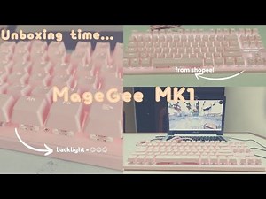 unboxing the magegee mk1 mechanical keyboard ( + bridge and roblox gameplay}
