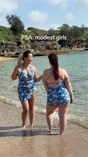 I made Neela Swim for us - the modest girls who struggled to find swimwear we feel comfortable in 💙 Your favourite summer yet starts from 14.11.25! 🌊 #modestswimwear #swimwear #tankini #swimshorts #australia