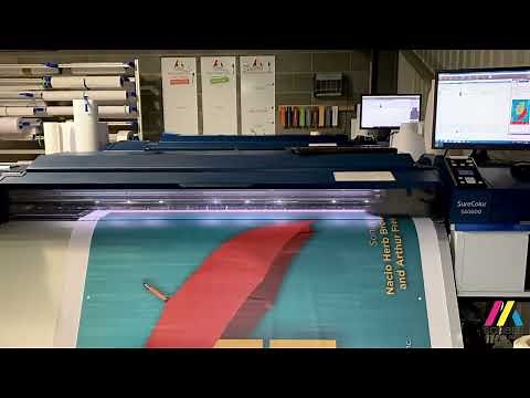 Vinyl Banner Printing using Epson 40600 Solvent Printer (Banner Printing Machine)