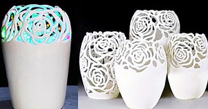 Easy Paper Mache Flower Corner Light Decor