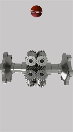 🚀 Torsen Differential – Helical Gear Torque Biasing System #gearbox #gearreducer #machine #mechanic