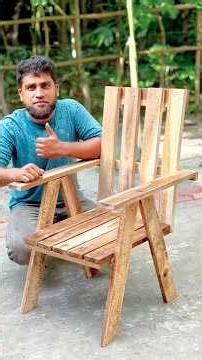 Amazing Wooden Pallet Chair 🪵 | Easy DIY Woodworking Project | Step-by-Step Full Process