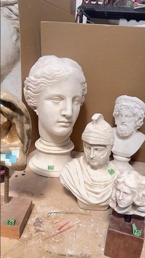 An amazing variety of plaster casts in this studio