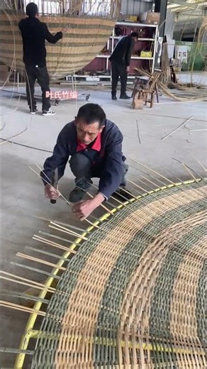 竹編帽子放大做成觀景臺，瞬間成為爆火網紅打卡點。 #竹編手藝 #手藝人 #非遺文化 #非遺傳承 #傳統手工