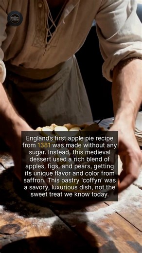 The original apple pie from 1381 had no sugar and an inedible crust. | The History Archives