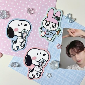 Seventeen Snoopy Sticker | Bongbunnie Sticker | Bongbongie Miffy Sticker | SVT Carat Snoopy Sticker | SVT Seventeen Snoopy Kpop Sticker | - Etsy