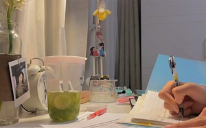 Study with me｜晚间实时学习40min｜白噪音无bgm｜高二女生网课日常｜SA studyaccount｜苦瓜茶_哔哩哔哩_bilibili