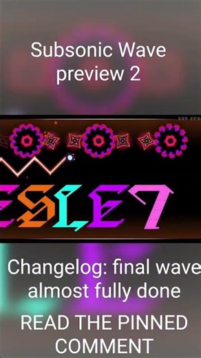 Subsonic Wave preview 2 #geometrydash #gd #deco #sonicwave #f777 #wip #difficult