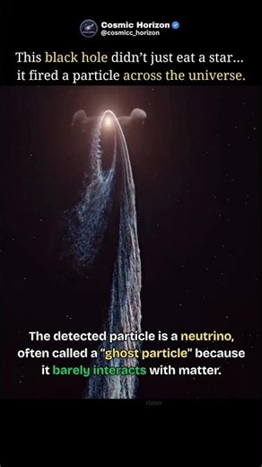 Black Hole Shreds Star & Fires Ghost Particle Across Space | First Neutrino from TDE #trending