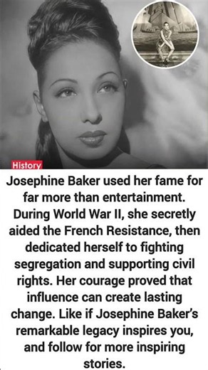 Josephine Baker: The Entertainer Who Became a Hero.#shorts #shortsfeed #viralshorts