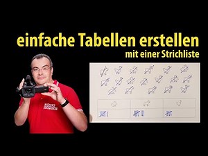 einfache Tabellen erstellen - Strichliste - Grundschule - Klasse 1