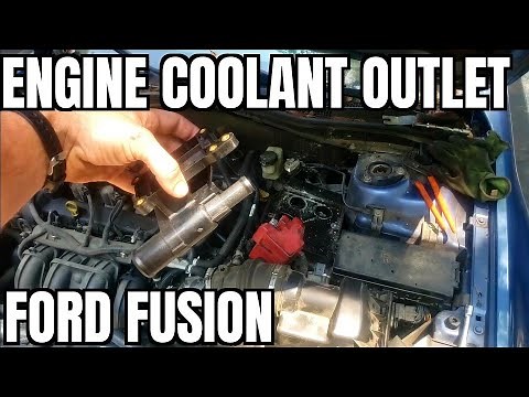 2006 2012 Ford Fusion Coolant Outlet Pipe Replace "how to" 2.3 Cylinder Head Water Distribution 2010