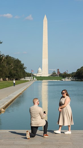Photographing a surprise proposal in DC at the Reflecting Pool! | Jon Fleming Photography
