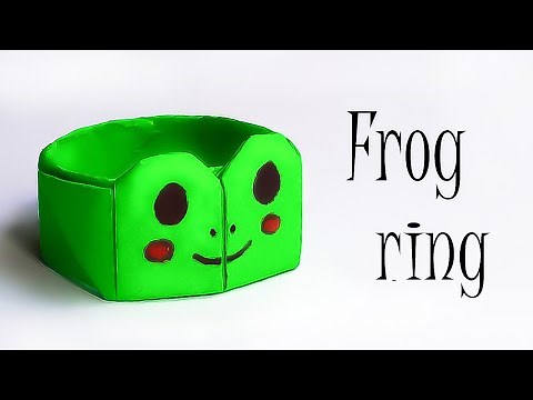 Paper frog ring I How to make a frog ring with paper