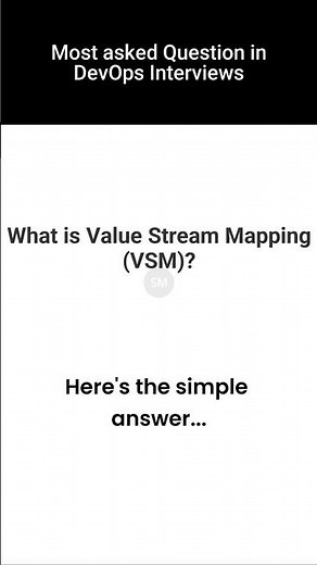 What is Value Stream Mapping (VSM) Explained | DevOps Interview Question #education #subscribe
