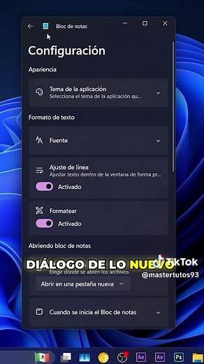 Mejoras del Bloc de Notas en Windows 11