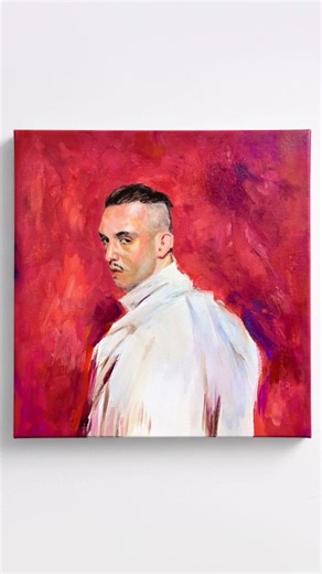 El Madrileño es un gran álbum con muchos matices de múltiples estilos y logró redefinir la música en español contemporánea. 🌇 Pinté esta réplica de la portada con toques de mi propio estilo, usando colores magentas, fue un encargo por parte de Mau Soto ¡Le agradezco mucho la confianza !. La pintura original la hizo el pintor español Iván Floro, y la verdad qué bello retrato, aprendí mucho al analizar esta obra. #arte #elmadrileño #pintura #ctangana #musica