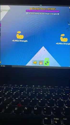 Me in strong simulator!!! #roblox #gaming