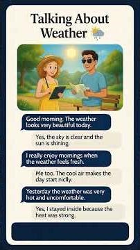 Easy English Conversation About Weather 🌦️ | English Conversation for Beginners