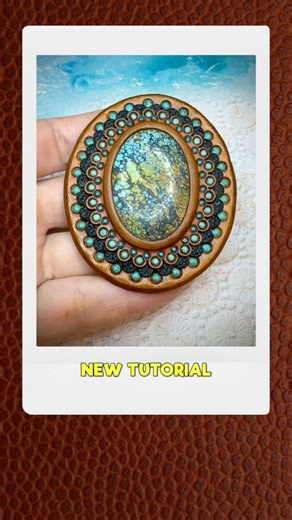 Ready to create something timeless? 😍 My new tutorial will guide you step by step through making this tooled leather bolo tie concho. Follow along and let’s craft beauty together! 💫 #concho #bolotie #tooledleather #leather #leatherwork #leatherworks #leathercraft #handmade #leatherart #Gemsforall #Gemsplusleather #tutorial #howto #workshop #workinprogress #craft #leathertooling #turquoise | Gemsforall