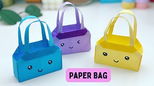 Handbag Making Using Paper - Origami Handbag - Paper Crafts For kids - handbag Paper Craft - Paper handbag 3d / paper miniature craft for doll / paper handbag / handbag making for doll 3D Origami handbag - How To Make 3d Origami handbag / accessories making for doll / paper bag for doll / origami bag #paperhandbag #origamihandbag #papercraft | Crafty Cart