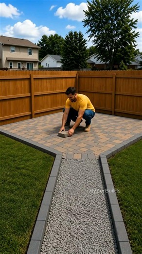 Backyard Makeover: Brick Paver Fire Pit Patio Reveal #diy #luxurybeachhouse #upcycle