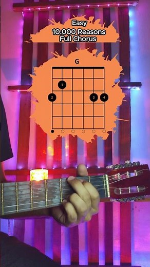 10 000 Reasons Guitar Full Chorus #guitar #chords #tutorial #worship #solo #bethelmusic