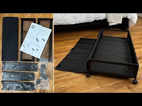 Rolling under bed storage - assembly, demo + review