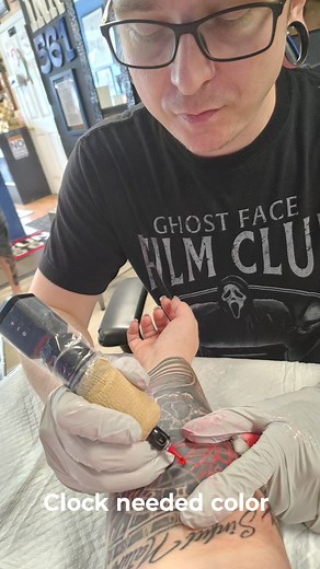 Clock needed color to Pop  Tommy Palm Beach Ink Tattoos | Melinda Knowles | Facebook