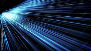 Abstract Technology Background With Shining Lines Loop/ 4k animation of an abstract wallpaper technology background with glowing lines patterns and depth of field seamless looping