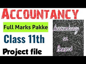 Full Marks Pakke 🤫Class 11 accountancy project file kaise banaye 2026 / accountancy project file