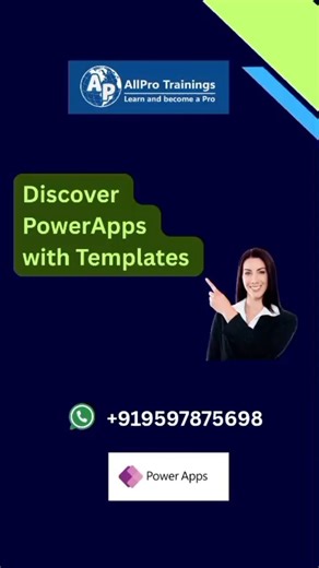 Discover PowerApps with Templates #onlinetraining #ytshorts #powerapps