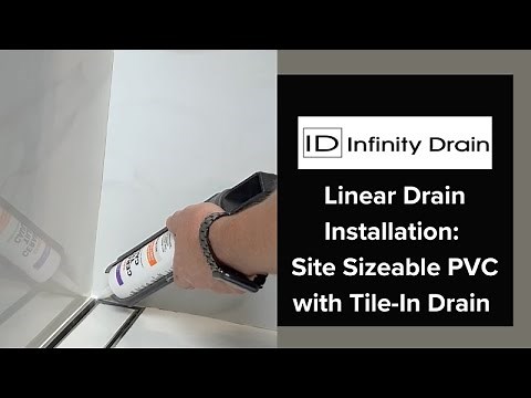 Infinity Drain - Site Sizable PVC Tile in Installation
