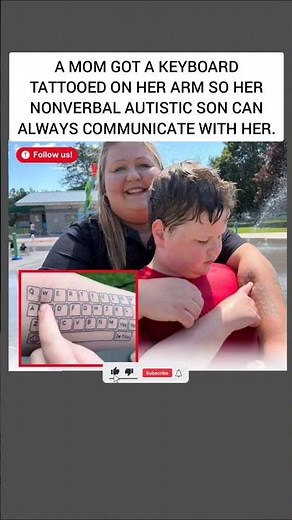 She Tattooed a Keyboard on Her Arm So Her Nonverbal Son Could Always Talk to Her 😭♥️ #Shorts #Autism