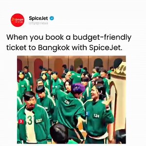 3.7K views · 13 reactions | When your Bangkok trip is more thrilling than a Squid Game challenge! #flyspicejet #spicejet #SquidGame #SquidGames2 #Bangkok #flywithus #flights #aviation #airline #addspicetoyourtravel | FlySpiceJet | Facebook